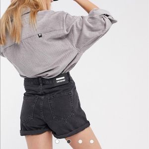 Dr Denim High Rise Black Shorts